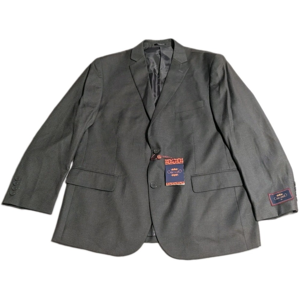 Carlo Lusso Mens Sport Coat Blazer 46S Charcoal Gray 2 Button Vented NWT Nino